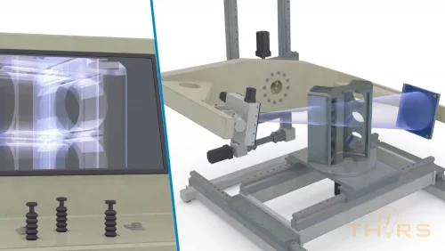 Radiography testing equipment with digital imaging, one type of non-destructive testing process.