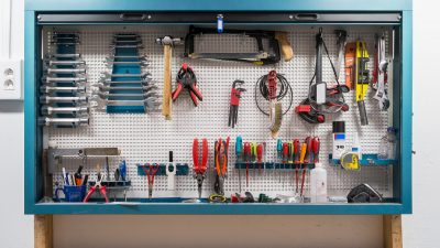 Shadow boards help in visually arranging required tools for easy retrieval and replacement of every tool. It establishes exactly "What", "Where", and "How Many" of each item should be present on the shop floor.