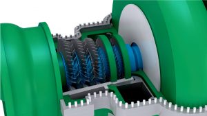 3D illustration of a dynamic compressor