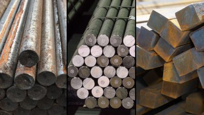 Raw material used for forging include bars and billets.