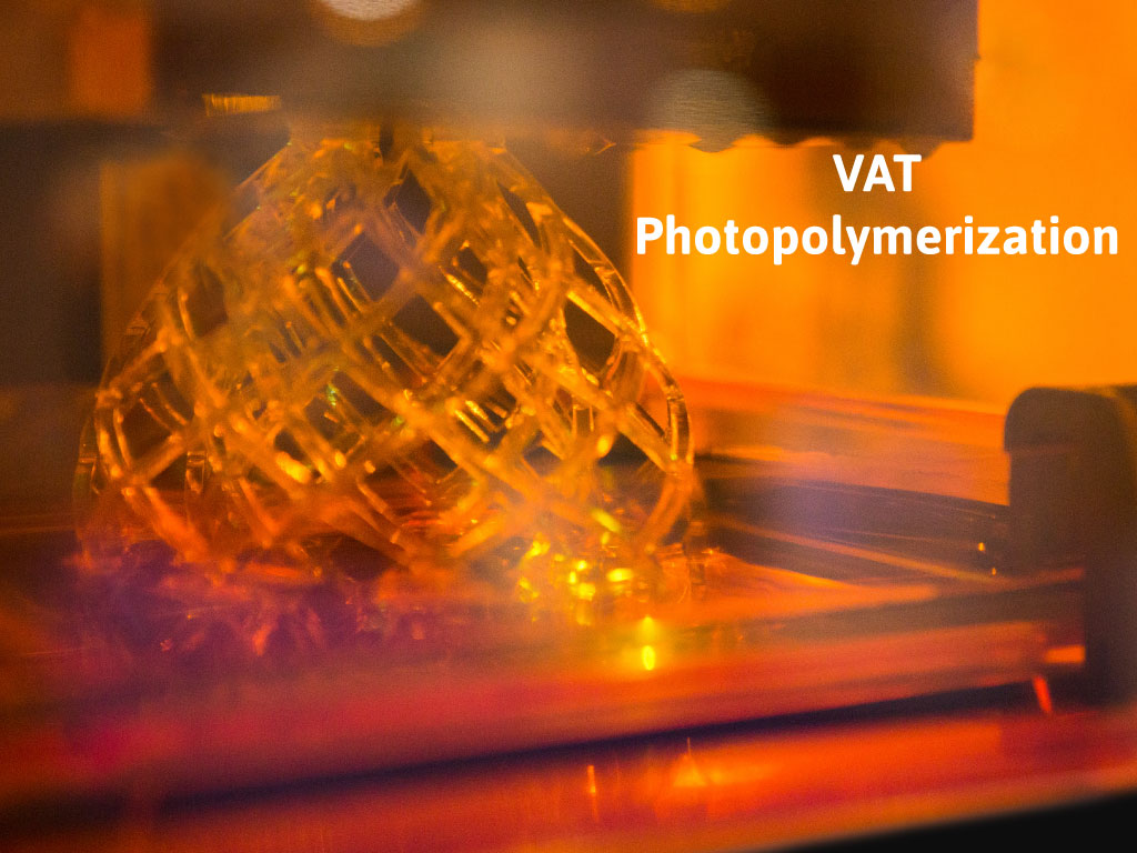 VAT Photopolymerization created with additive manufacturing