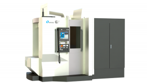 A horizontal machining center (HMC) machine by Makino that can perform a variety of detailed safety functions and machining operations.