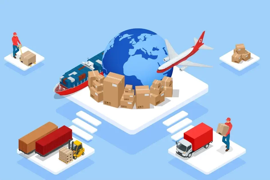 Illustration showing international trade between a buyer and a seller, a topic important to understand when selecting the correct Incoterms® rule.