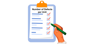 The number of defects per unit is recorded by inspecting the units.