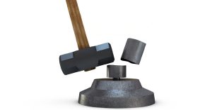 The shakeout process involves breaking and removing the mold to extract the solidified casting.